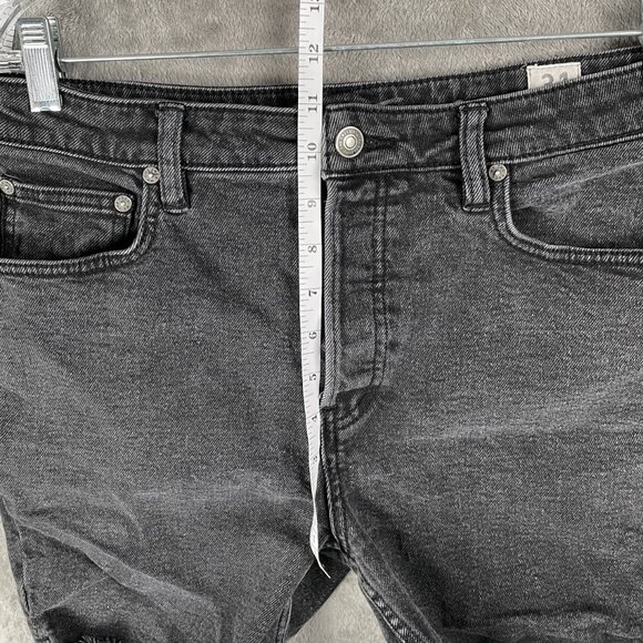 Free People We The Free Denim Bermuda Shorts Women’s 31 Black Button Fly Raw Hem - Picture 4 of 7